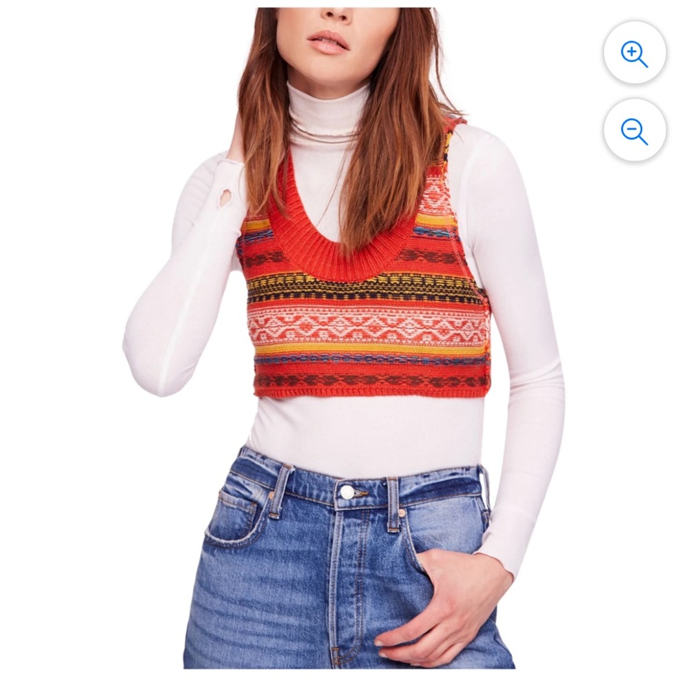 Free people cropped sweater vest